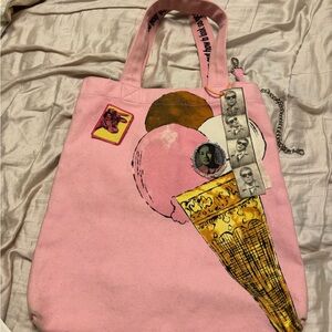 Andy Warhol Pink Canvas Tote